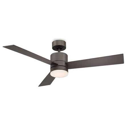 MODERN FORMS Axis 3-Blade Smart Ceiling Fan 52in Bronze with 3000K LED Light Kit and Remote Control FR-W1803-52L